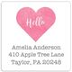 Pink Watercolor Heart Square Address Labels in a Jar Image 2 of 2